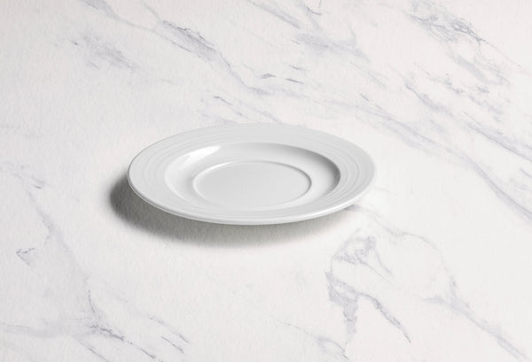 Ariane Prime 6 2/3" White Eclipse Porcelain Saucer - 12/Case (APRARN120014017) - iFoodservice Online