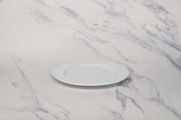 Ariane Prime 6 2/3" White Orba Porcelain Flat Plate - 12/Case (APRARN121011017) - iFoodservice Online