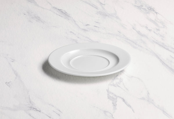 Ariane Prime 6 2/3" White Orba Porcelain Saucer - 12/Case (APRARN121014017) - iFoodservice Online