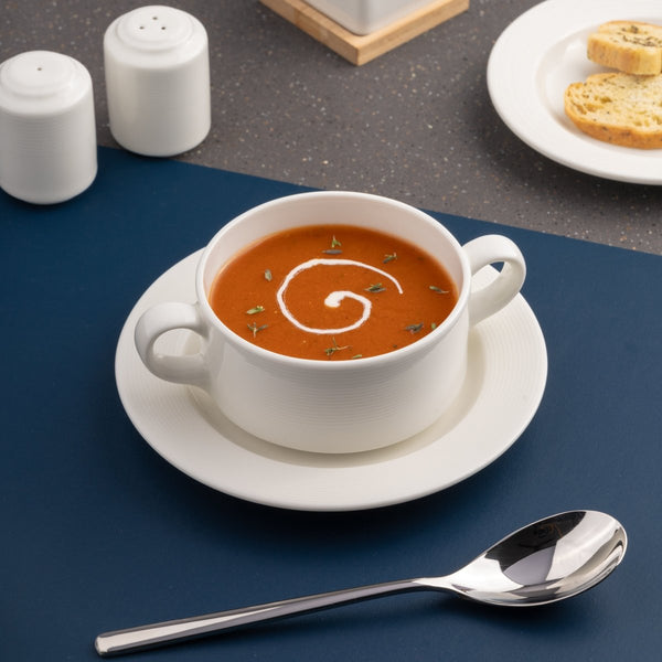 Ariane Prime 6 2/3" White Orba Porcelain Saucer - 12/Case (APRARN121014017) - iFoodservice Online