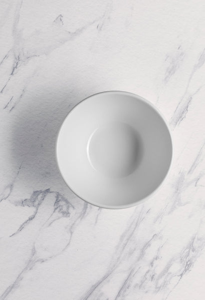 Ariane Prime 6 2/7" Prime - Warm White Porcelain Stackable Conical Bowl - 6/Case (APRARN000034016) - iFoodservice Online