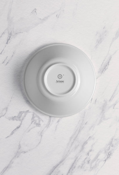 Ariane Prime 6 2/7" Prime - Warm White Porcelain Stackable Conical Bowl - 6/Case (APRARN000034016) - iFoodservice Online