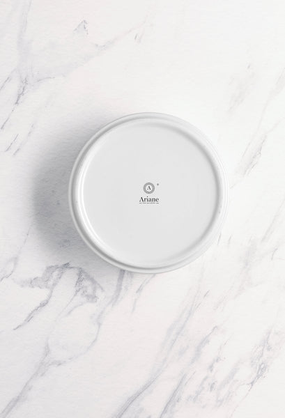 Ariane Prime 6 2/7" Prime - Warm White Porcelain Stackable Salad Bowl - 8/Case (APRARN000021016) - iFoodservice Online