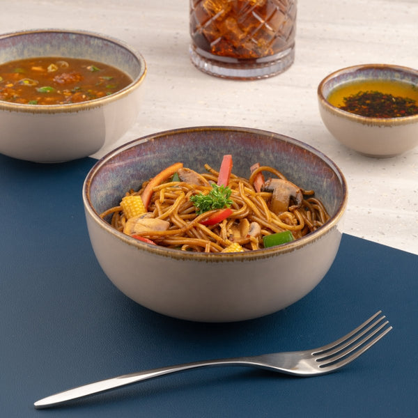 Ariane Prime 6 2/7" Splash Beige Porcelain Bowl - 8/Case (APRARN257022016) - iFoodservice Online