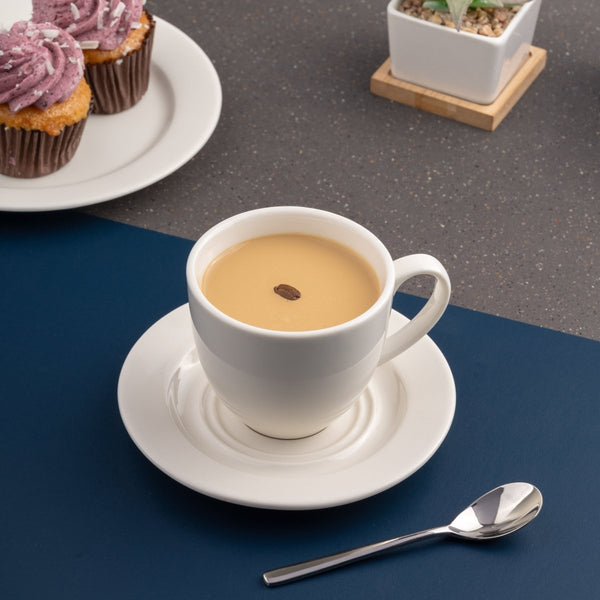 Ariane Prime 6 3/4 Oz Prime - Warm White Porcelain Italian Cup - 12/Case (APRARN000044020) - iFoodservice Online