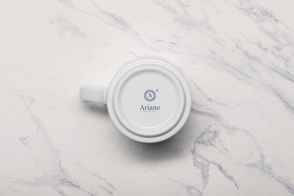 Ariane Prime 6 3/4 Oz Prime - Warm White Porcelain Stackable Coffee Cup - 12/Case (APRARN000043020) - iFoodservice Online