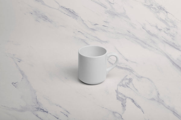 Ariane Prime 6 3/4 Oz Prime - Warm White Porcelain Stackable Coffee Cup - 12/Case (APRARN000043020) - iFoodservice Online