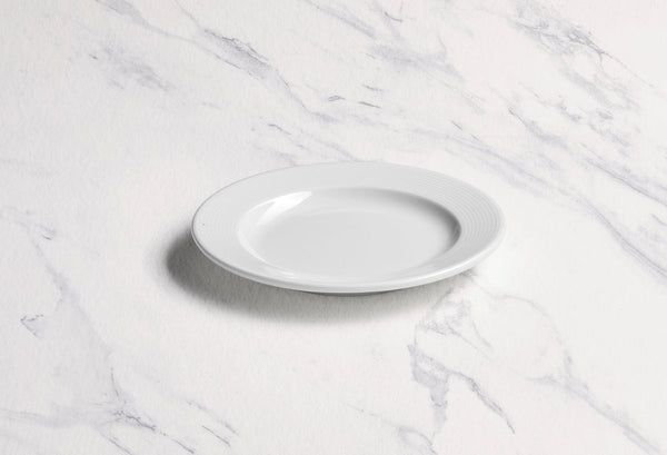 Ariane Prime 6" Orba White Porcelain Flat Plate - 12/Case (APRARN121011015) - iFoodservice Online