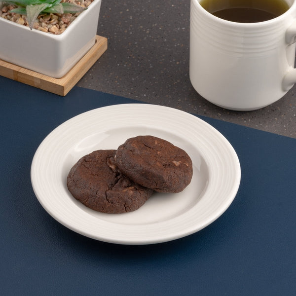 Ariane Prime 6" White Eclipse Porcelain Flat Plate - 12/Case (APRARN120011015) - iFoodservice Online