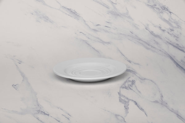 Ariane Prime 6" White Orba Porcelain Saucer - 12/Case (APRARN121014015) - iFoodservice Online