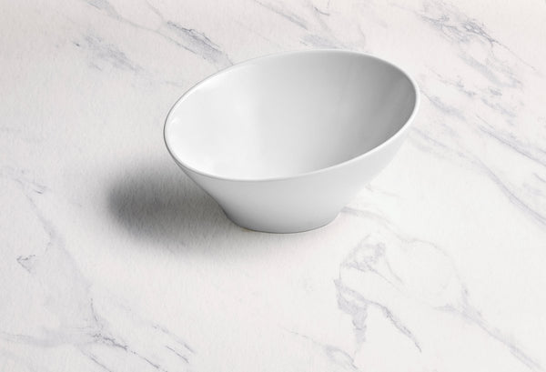 Ariane Prime 7 1/2" Prime - Warm White Porcelain Angular Bowl - 6/Case (APRARN000022003) - iFoodservice Online
