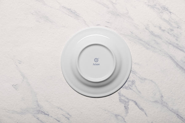 Ariane Prime 7 1/2" Prime - Warm White Porcelain Flat Plate - 12/Case (APRARN000011019) - iFoodservice Online