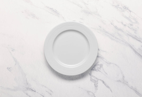 Ariane Prime 7 1/2" White Eclipse Porcelain Flat Plate - 12/Case (APRARN120011019) - iFoodservice Online