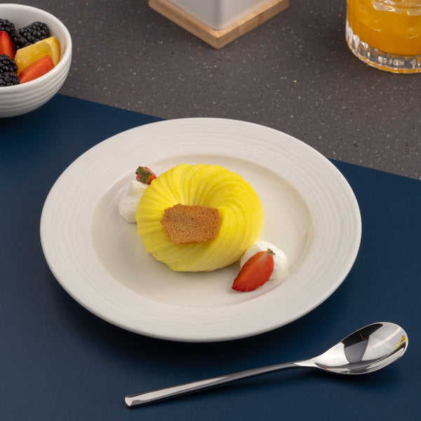 Ariane Prime 7 1/2" White Eclipse Porcelain Flat Plate - 12/Case (APRARN120011019) - iFoodservice Online