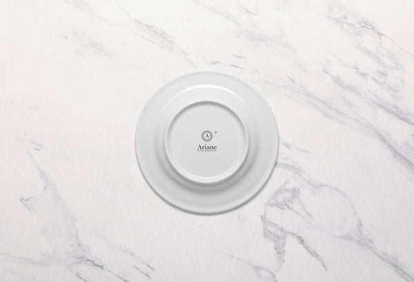 Ariane Prime 7 1/2" White Orba Porcelain Flat Plate - 12/Case (APRARN121011019) - iFoodservice Online