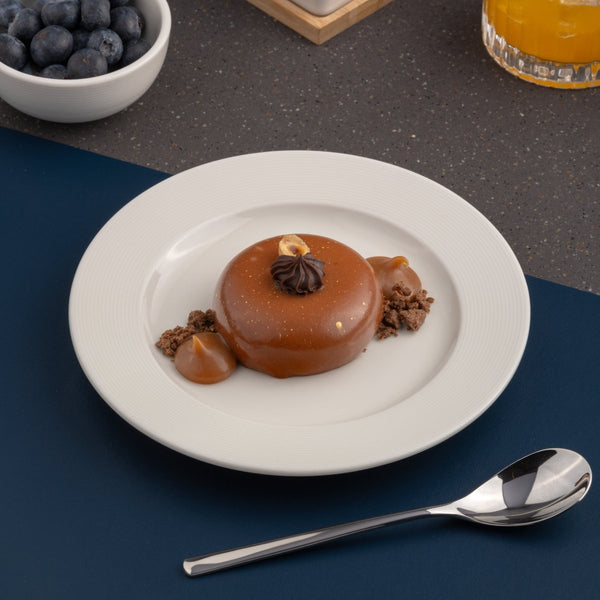 Ariane Prime 7 1/2" White Orba Porcelain Flat Plate - 12/Case (APRARN121011019) - iFoodservice Online