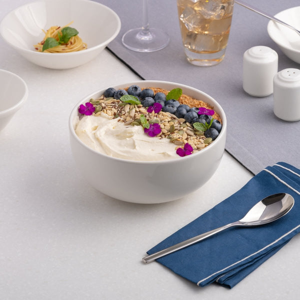 Ariane Prime 7" Prime - Warm White Porcelain Bowl - 2/Case (APRARN000022018) - iFoodservice Online
