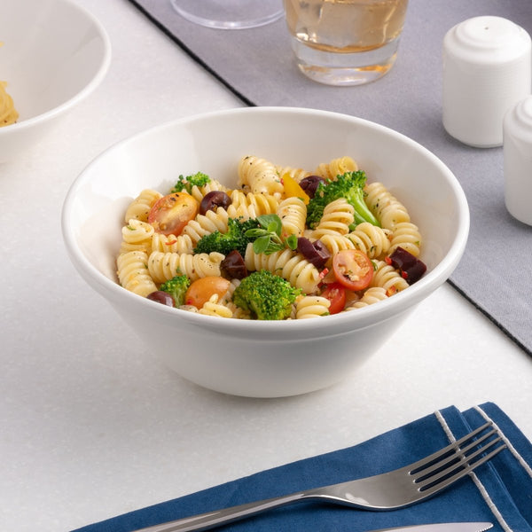 Ariane Prime 7" Prime - Warm White Porcelain Stackable Conical Bowl - 6/Case (APRARN000034018) - iFoodservice Online