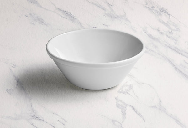 Ariane Prime 7" Prime - Warm White Porcelain Stackable Conical Bowl - 6/Case (APRARN000034018) - iFoodservice Online