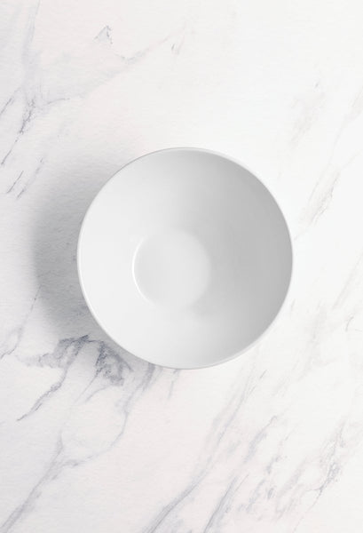 Ariane Prime 8 1/4" Prime - Warm White Porcelain Angular Bowl - 6/Case (APRARN000022004) - iFoodservice Online