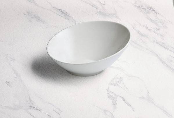 Ariane Prime 8 1/4" Prime - Warm White Porcelain Angular Bowl - 6/Case (APRARN000022004) - iFoodservice Online