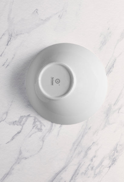 Ariane Prime 8 1/4" Prime - Warm White Porcelain Angular Bowl - 6/Case (APRARN000022004) - iFoodservice Online