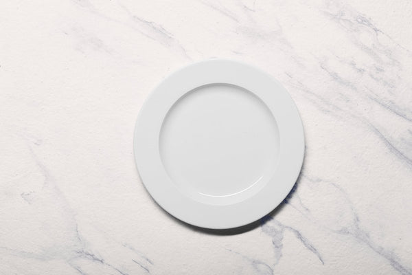 Ariane Prime 8 1/4" Prime - Warm White Porcelain Flat Plate - 12/Case (APRARN000011021) - iFoodservice Online
