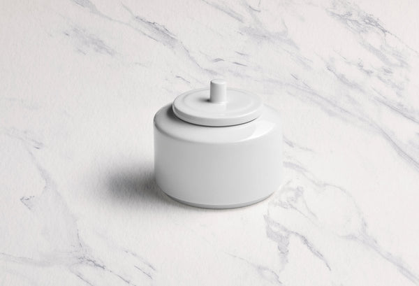 Ariane Prime 9 1/8 Oz Prime - Warm White Porcelain Sugar Pot With Lid - 4/Case (APRARN000066027) - iFoodservice Online