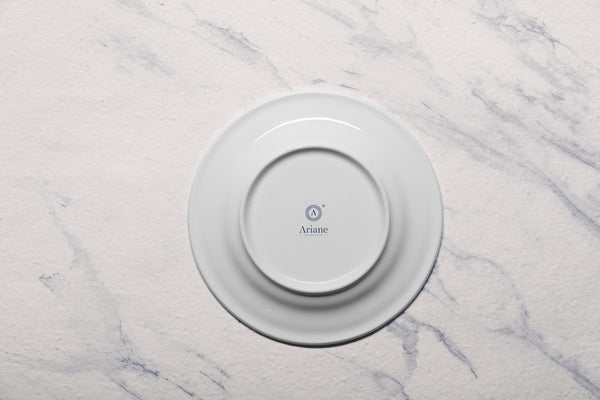 Ariane Prime 9 4/9" Prime - Warm White Porcelain Flat Plate - 12/Case (APRARN000011024) - iFoodservice Online