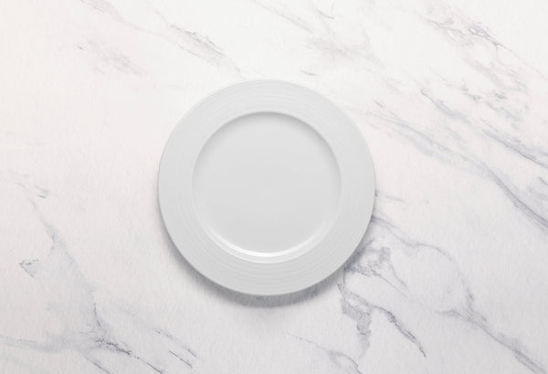 Ariane Prime 9 4/9" White Eclipse Porcelain Flat Plate - 12/Case (APRARN120011024) - iFoodservice Online