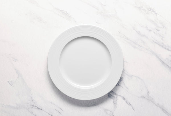 Ariane Prime 9 5/6" White Eclipse Porcelain Flat Plate - 12/Case (APRARN120011025) - iFoodservice Online