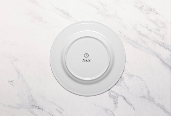 Ariane Prime 9 5/6" White Orba Porcelain Flat Plate - 12/Case (APRARN121011025) - iFoodservice Online