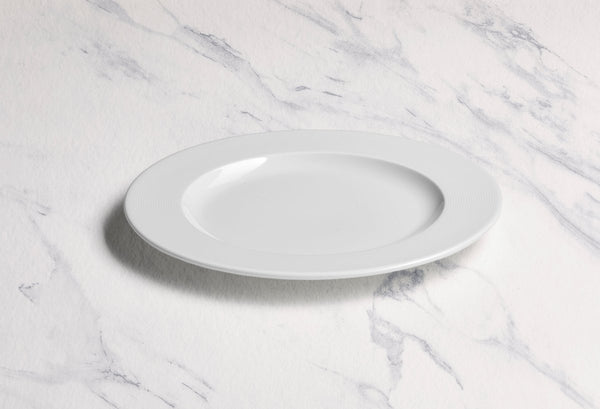 Ariane Prime 9 5/6" White Orba Porcelain Flat Plate - 12/Case (APRARN121011025) - iFoodservice Online