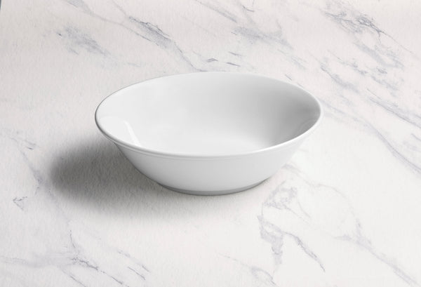 Ariane Prime 9" Prime - Warm White Porcelain Service Nappy Bowl - 6/Case (APRARN000029023) - iFoodservice Online