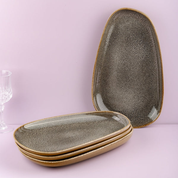 Ariane Retail 10 4/5'' x 6 1/6'' Freckles Porcelain Upala Plate - 6/Case (ARTARNC97101011) - iFoodservice Online