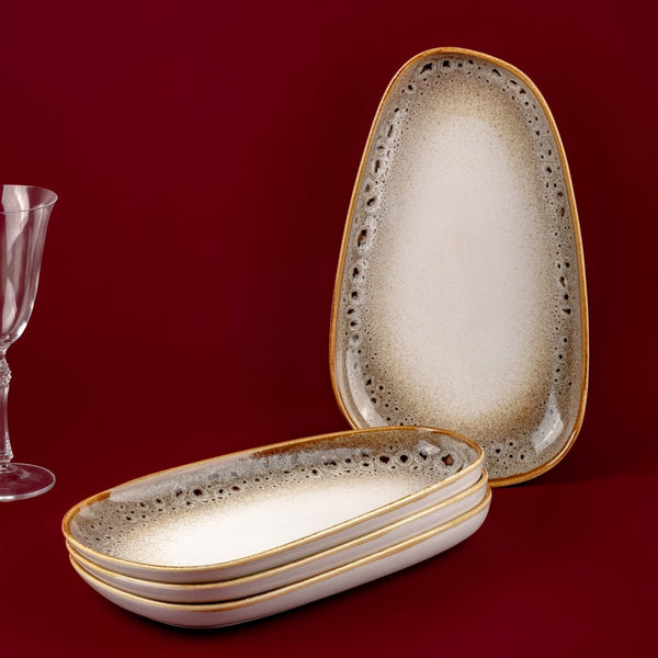 Ariane Retail 13 2/5" Jaguar Porcelain Upala Plate - 4/Case (ARTARND51101015) - iFoodservice Online