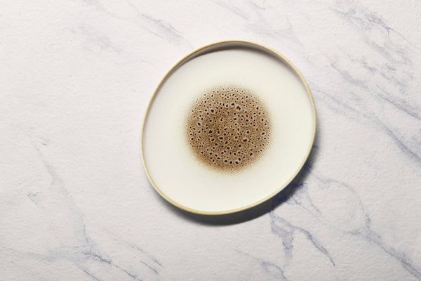 Ariane Retail 7 1/3'' x 6 1/3'' Jaguar Porcelain Elevated Oval Plate - 6/Case (ARTARND52101006) - iFoodservice Online