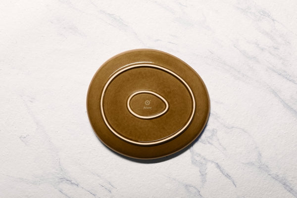 Ariane Retail 9 5/6'' x 8 7/9'' Freckles Porcelain Elevated Oval Plate - 8/Case (ARTARNC97101007) - iFoodservice Online