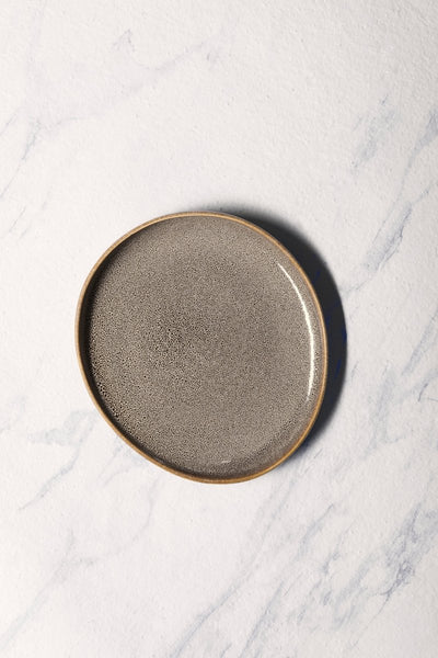 Ariane Retail 9 5/6'' x 8 7/9'' Freckles Porcelain Elevated Oval Plate - 8/Case (ARTARNC97101007) - iFoodservice Online