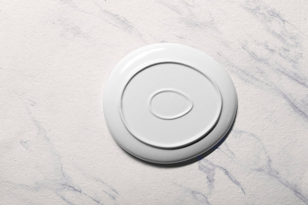 Ariane Retail 9 5/6'' x 8 7/9'' Jaguar Porcelain Elevated Oval Plate - 6/Case (ARTARND51101007) - iFoodservice Online