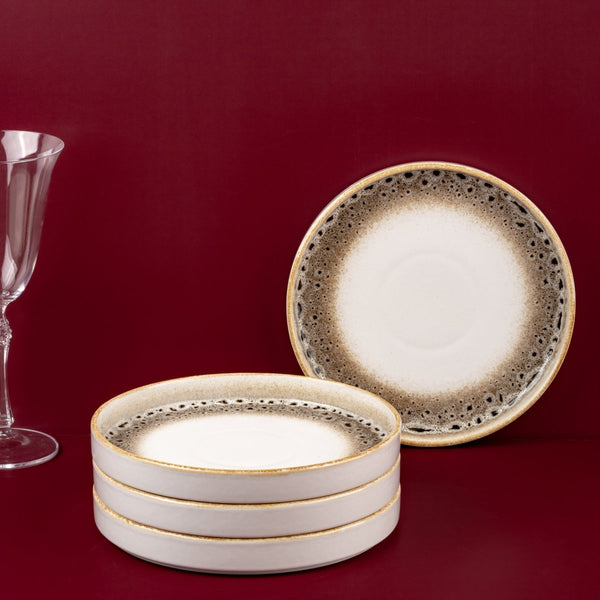 Ariane Selas 8 1/4" Jaguar Porcelain Stackable Plate - 4/Case (ASEARND51A11021) - iFoodservice Online