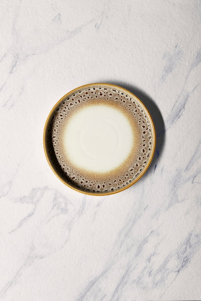 Ariane Selas 8 1/4" Jaguar Porcelain Stackable Plate - 4/Case (ASEARND51A11021) - iFoodservice Online