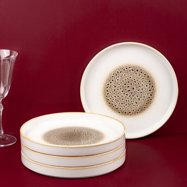 Ariane Selas 8 1/4" Jaguar Porcelain Stackable Plate - 4/Case (ASEARND52A11021) - iFoodservice Online