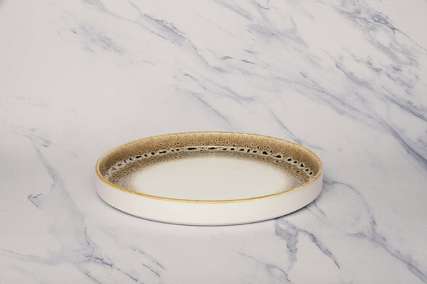 Ariane Selas 9 5/6" Jaguar Porcelain Stackable Plate - 4/Case (ASEARND51A11025) - iFoodservice Online