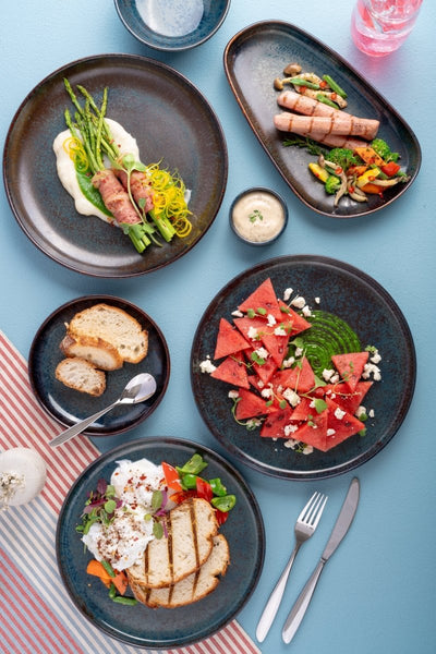 Ariane Titanium 10 5/8" Equinox Porcelain Flat Plate - 6/Case (ATIARND66011027) - iFoodservice Online