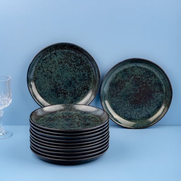 Ariane Titanium 7 7/8" Equinox Porcelain Flat Plate - 12/Case (ATIARND66011020) - iFoodservice Online