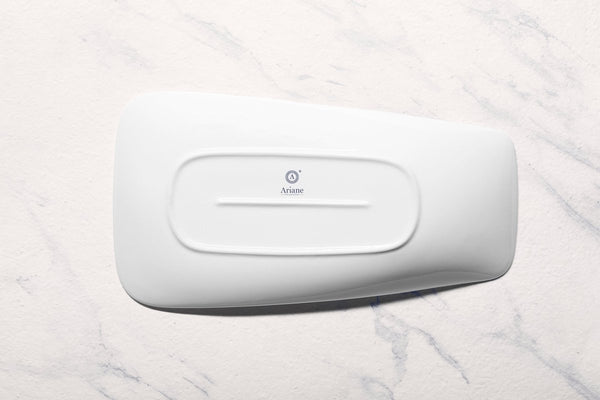 Ariane Vital 15" x 8" Warm White Porcelain Rectangle Plate - 6/Case (AVRARN000011038) - iFoodservice Online
