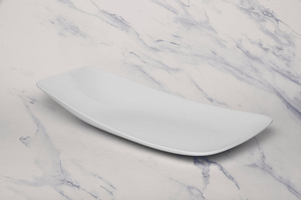 Ariane Vital 15" x 8" Warm White Porcelain Rectangle Plate - 6/Case (AVRARN000011038) - iFoodservice Online