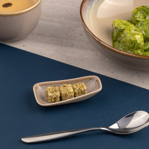 Ariane Vital 3 1/7" x 1 2/3" Splash Beige Porcelain Rectangle Plate - 24/Case (AVRARN257011008) - iFoodservice Online