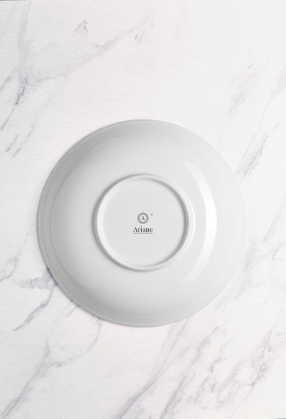 Ariane Vital Coupe 10 1/4" Vital Coupe - Warm White Porcelain Coupe Round Cous Cous Deep Plate - 6/Case (AVCARN000012002) - iFoodservice Online